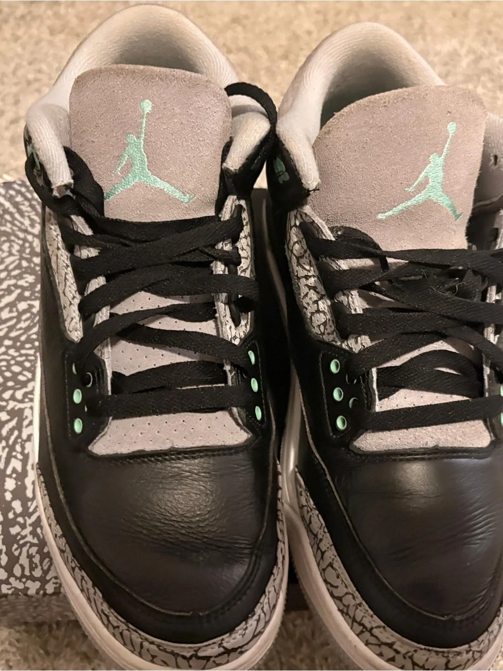 Jordan Grey and White Elephant Print Shoe Box